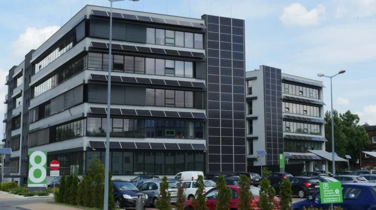 Elewacja biurowca energooszczędnego przy ul. Ligockiej w Katowicach